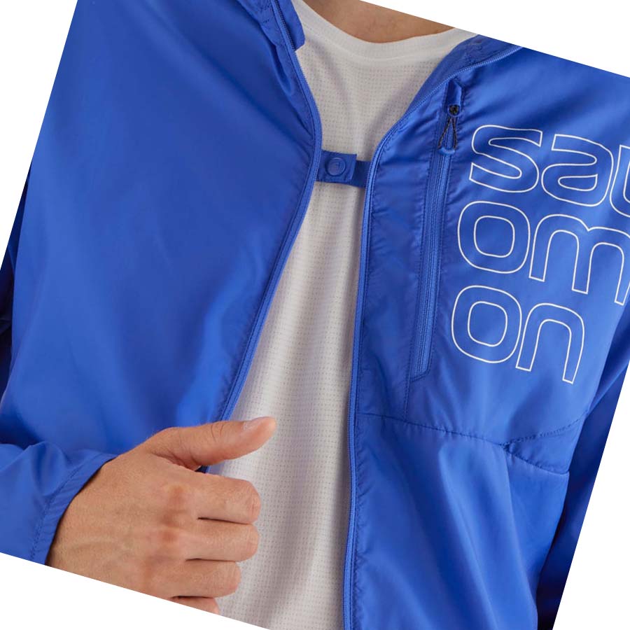 Chaquetas Salomon BONATTI CROSS WIND WINDBREAKERS Hombre Azules | MX 3265FDN